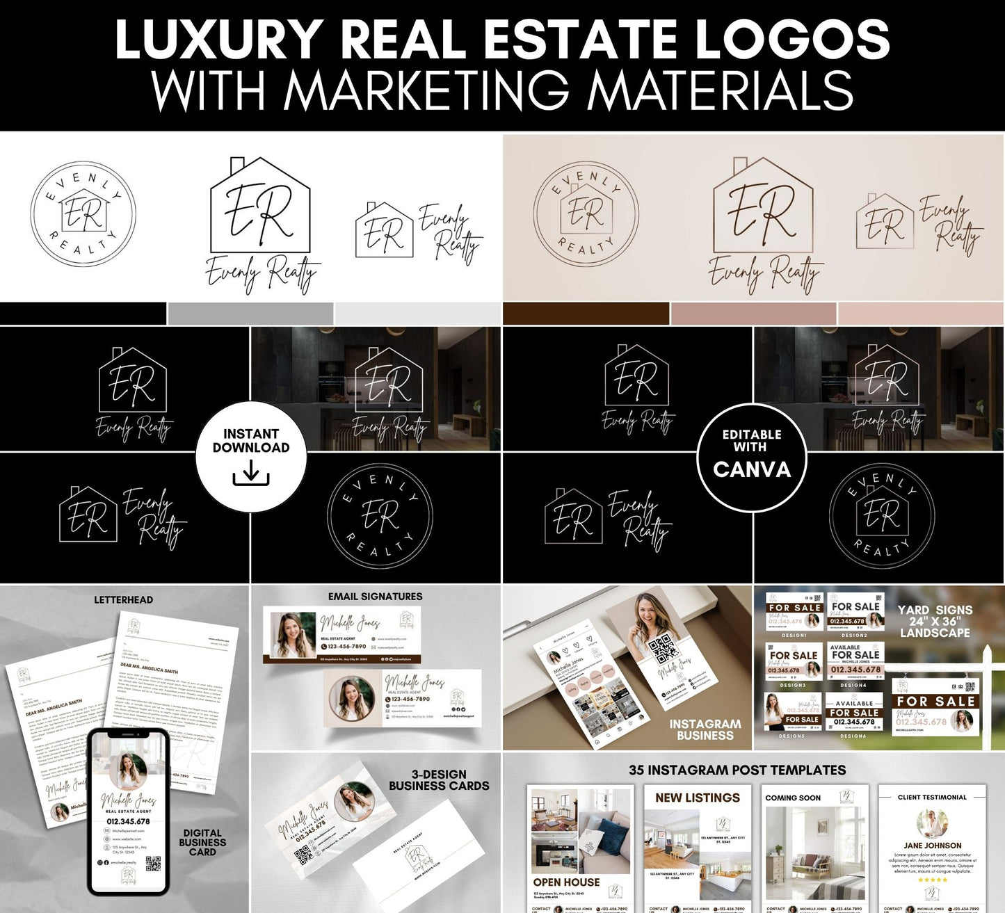 Real Estate Logo Branding Logo Marketing Bundle