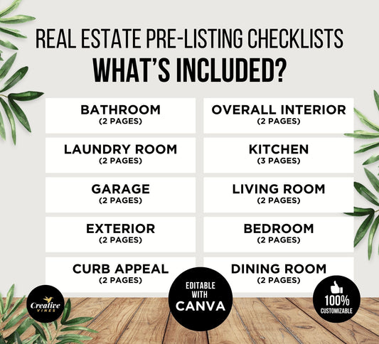 Real Estate Pre-Listing Checklists