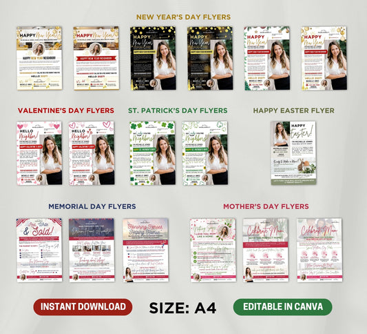 Real Estate Holiday Flyer Bundle