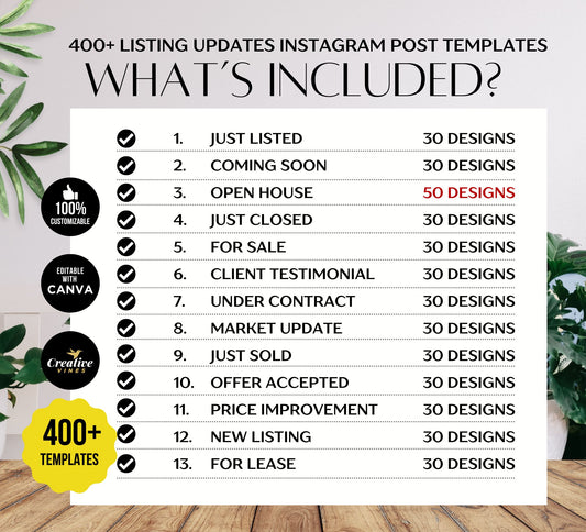 Real Estate Listing Updates Instagram Posts