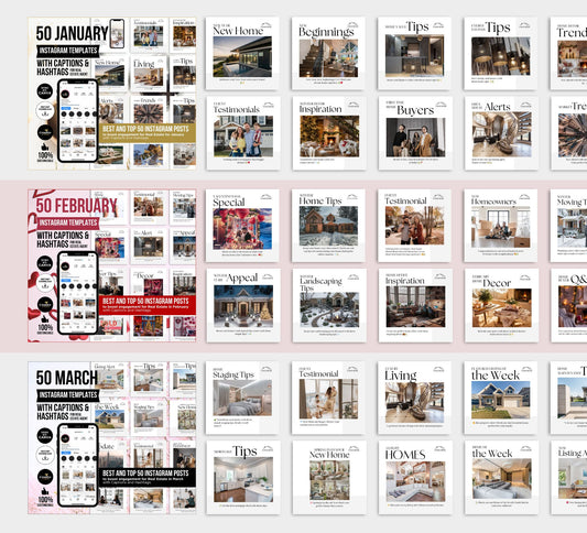 Full Year Real Estate Instagram Post with Captions Hashtags