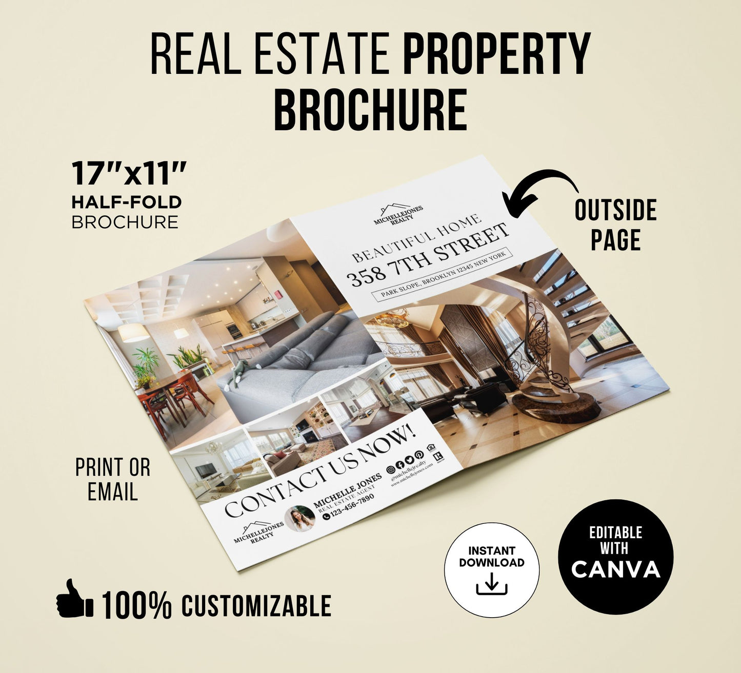 Modern Property Half-Fold Brochure