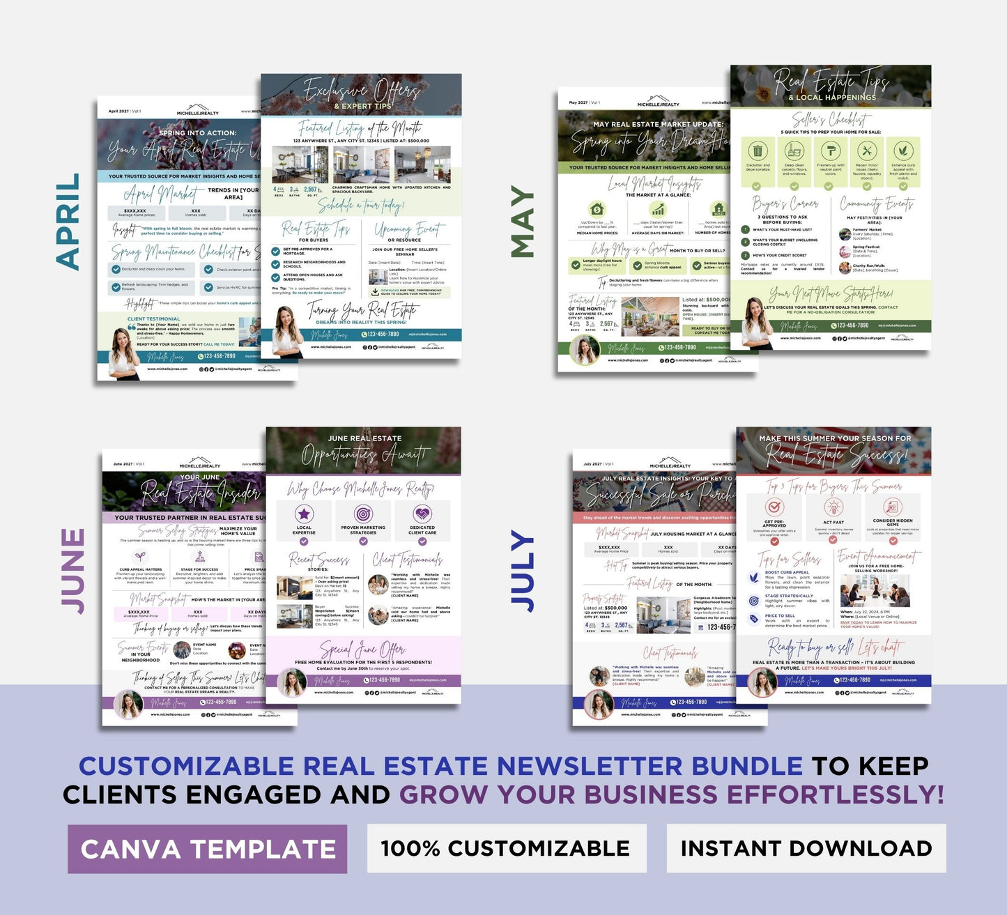 Real Estate Full Year Newsletter Bundle