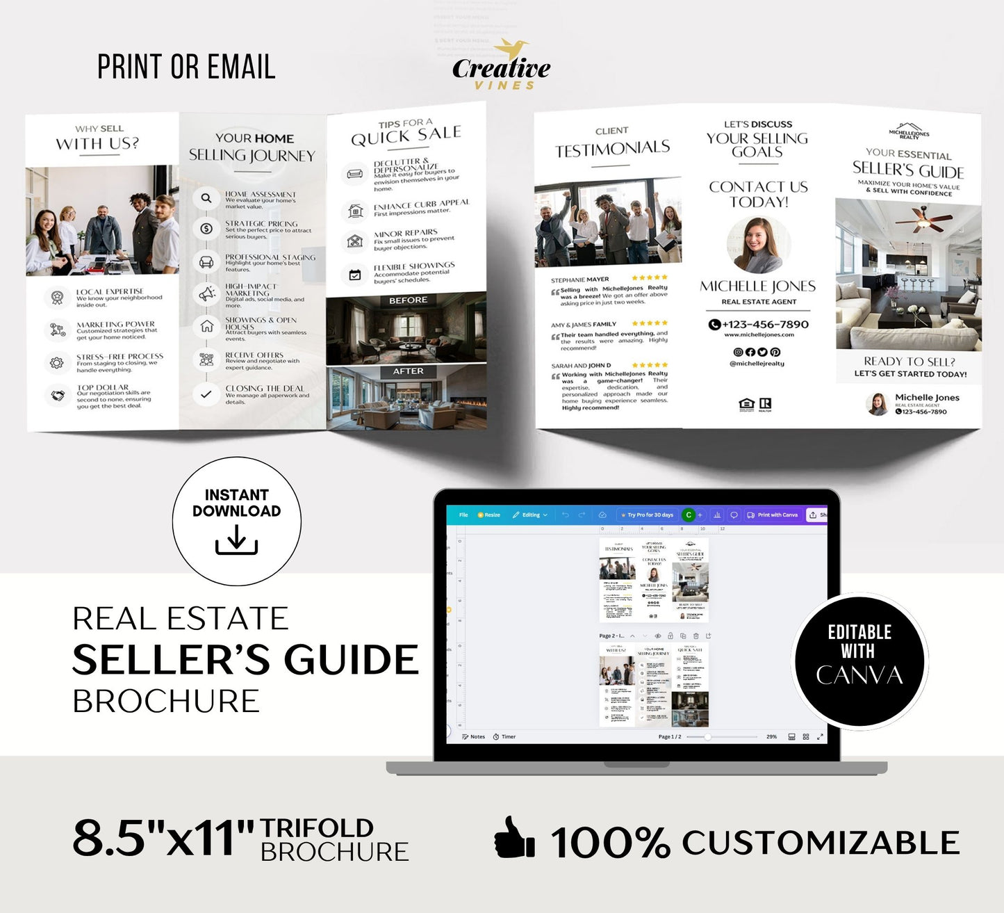 Real Estate Brochure Template Bundle