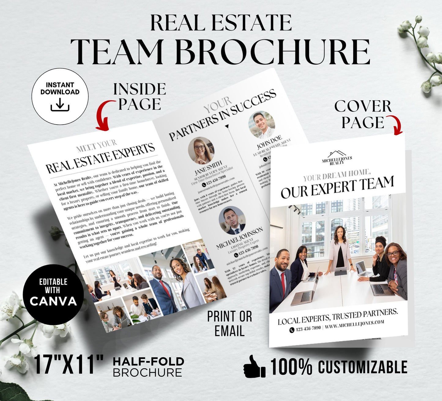 Property, Team and Testimonial Brochures