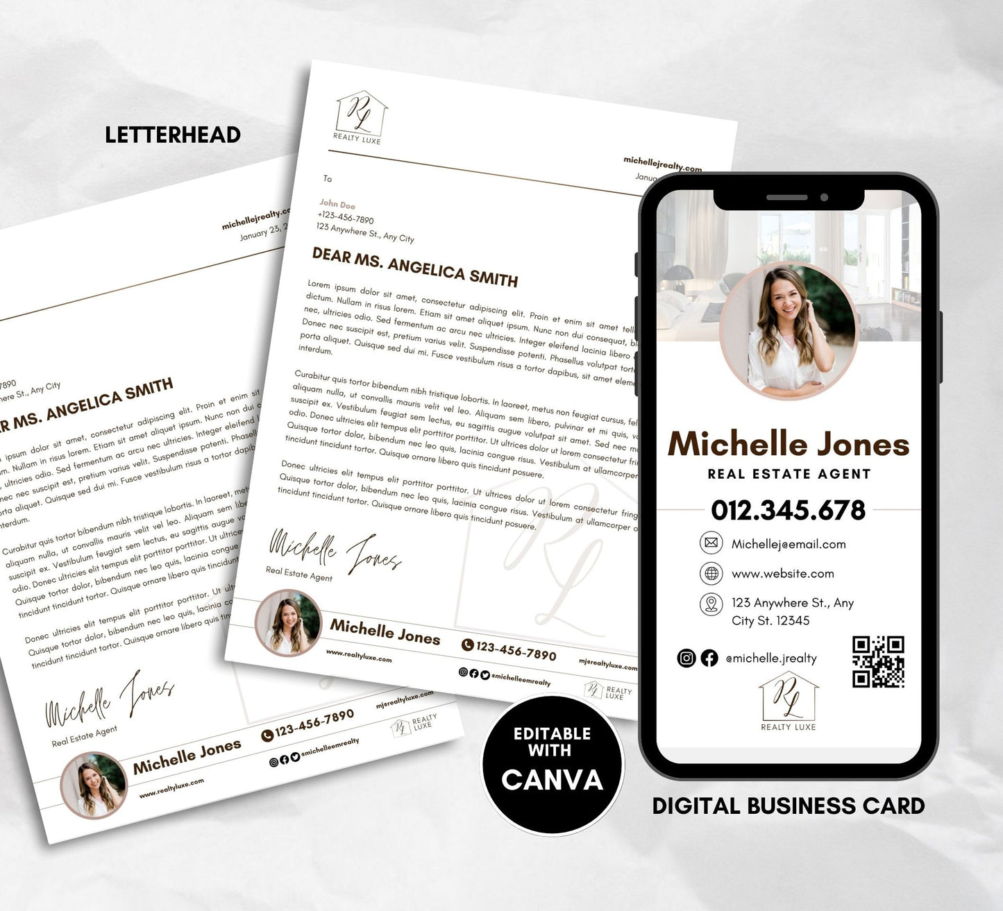 Real Estate Logo Realtor with Marketing Bundle