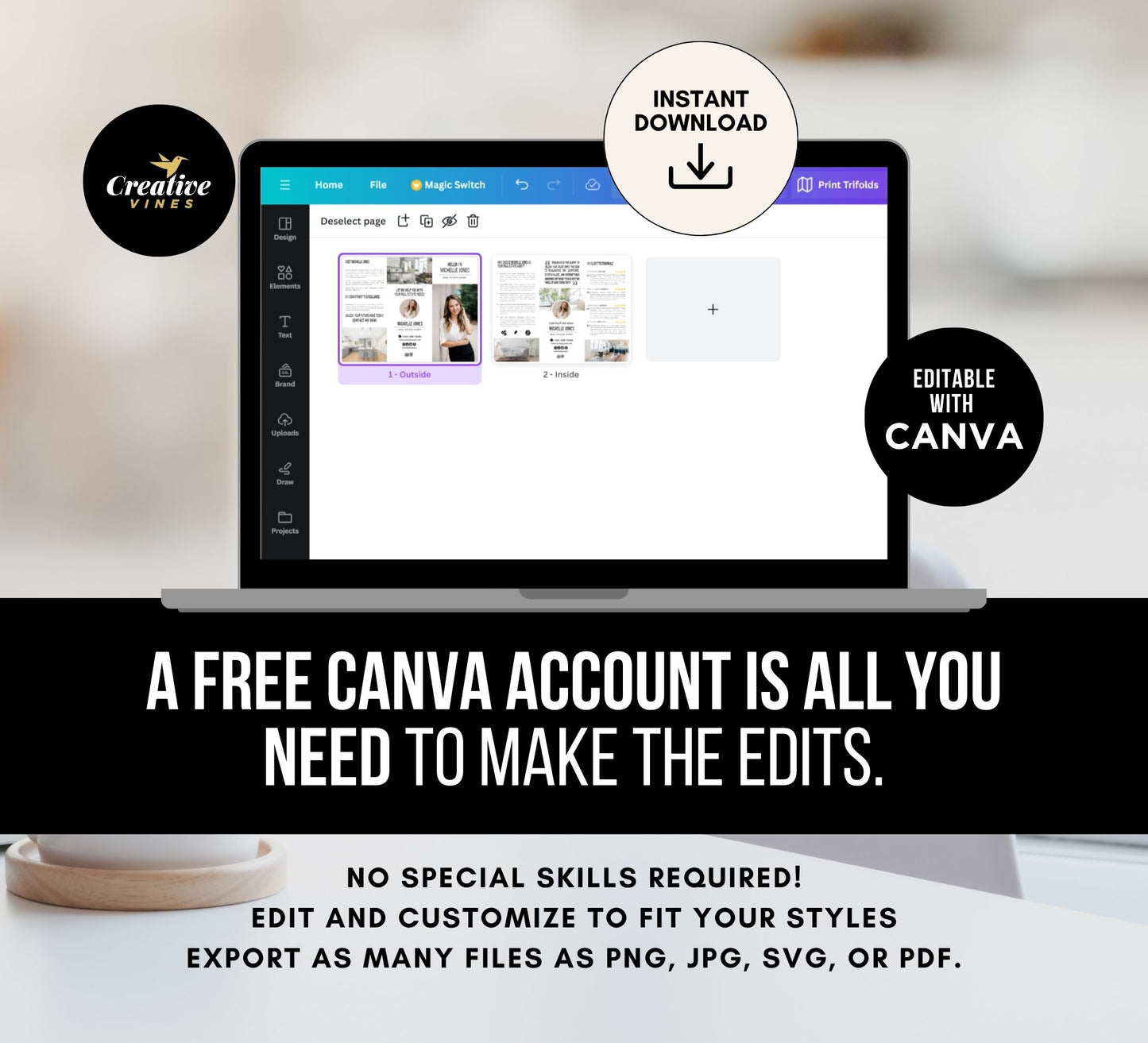 Real Estate Agent Trifold Brochure