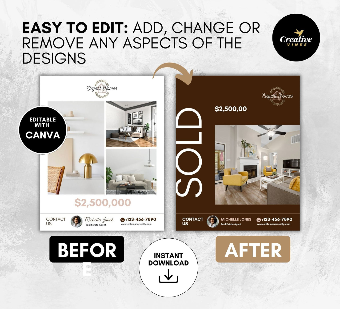 Luxury Real Estate Logo with Marketing Bundle
