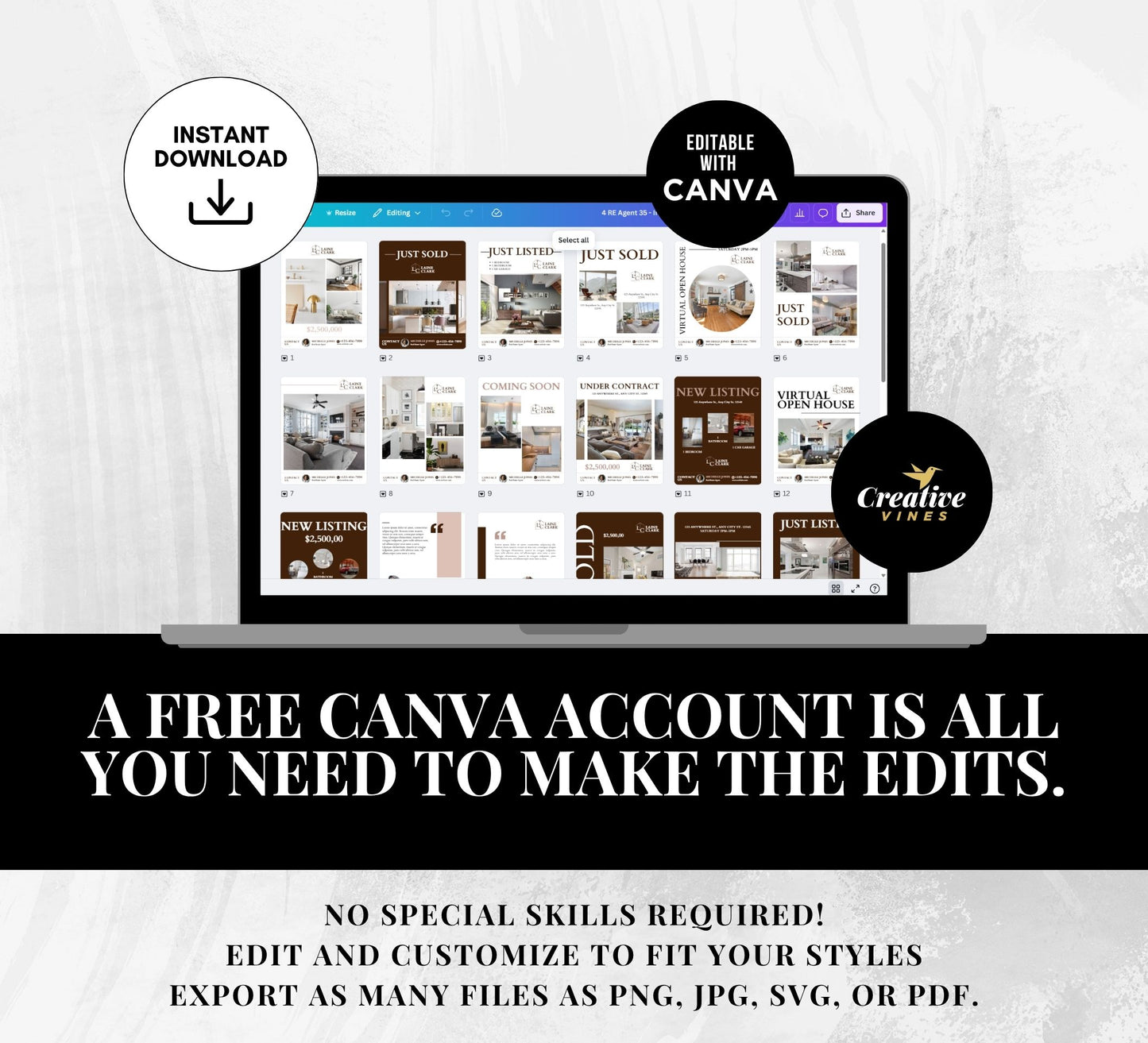 Luxury Logo Real Estate Marketing Bundle