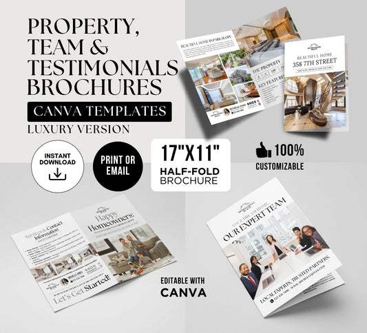 Property, Team and Testimonial Brochures