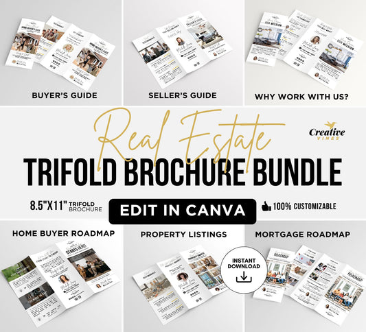 Real Estate Trifold Brochure Bundle