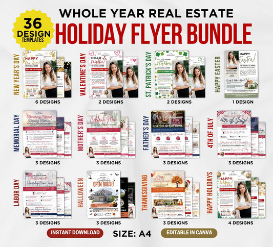 Real Estate Holiday Flyer Bundle