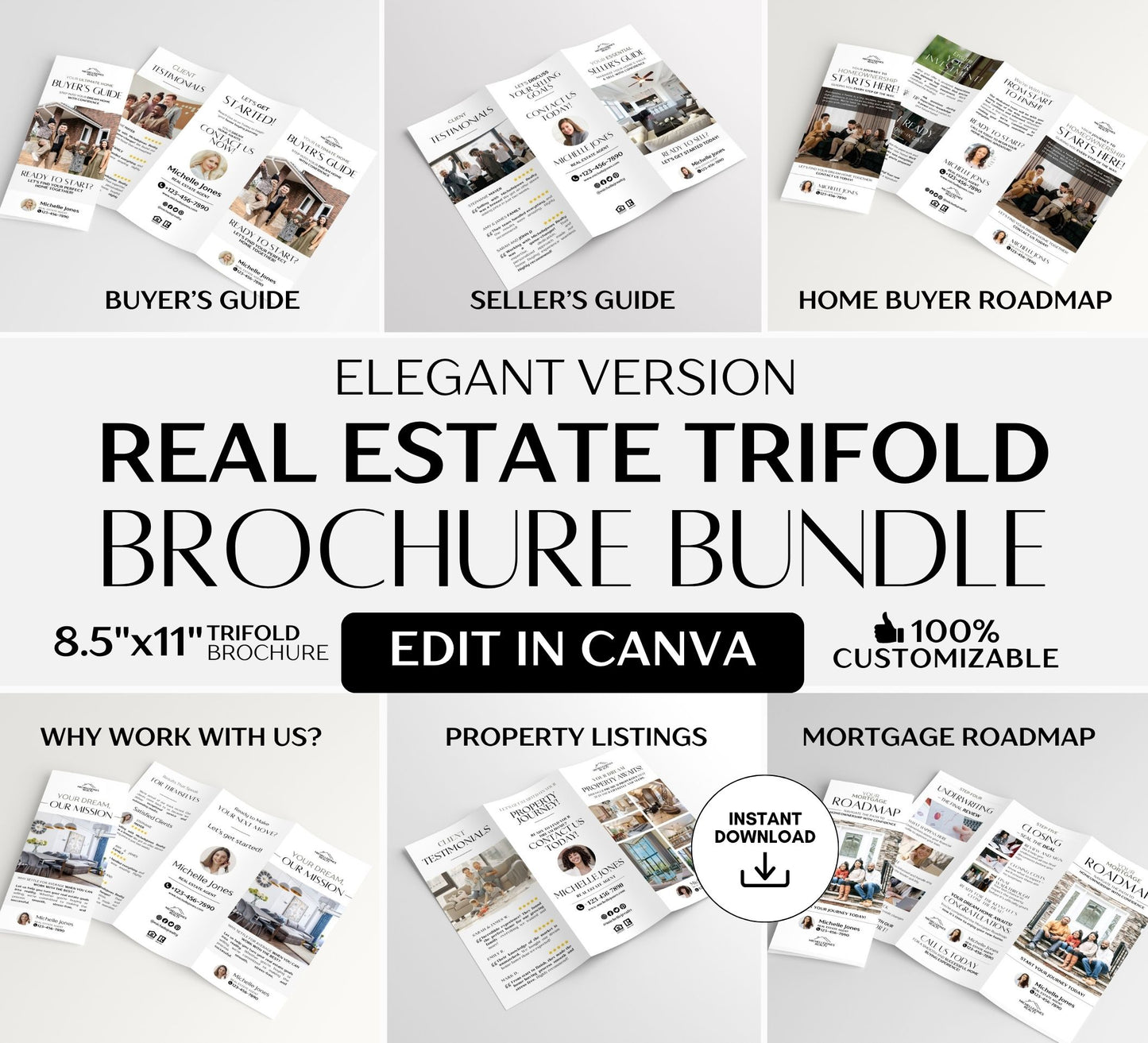 Real Estate Brochure Template Bundle