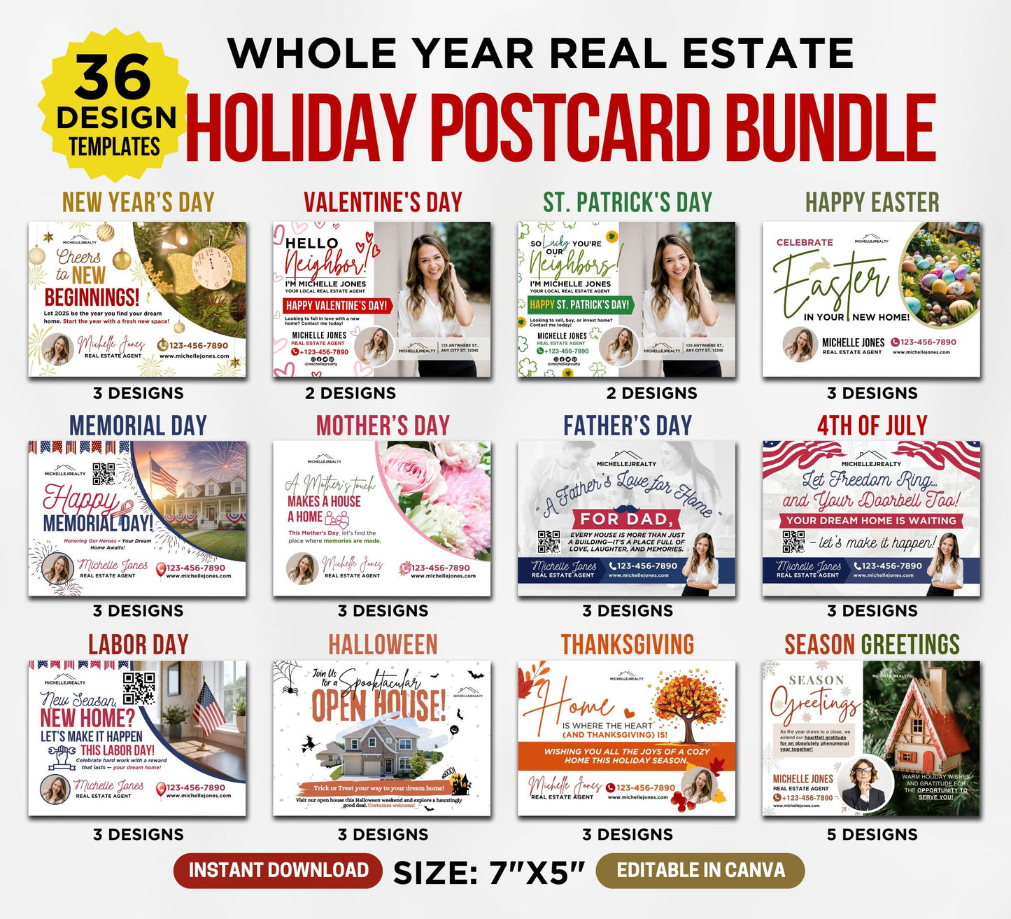 Real Estate Holiday Postcards