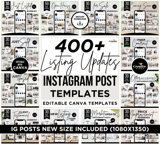 Real Estate Instagram Posts Canva Instagram Post Templates