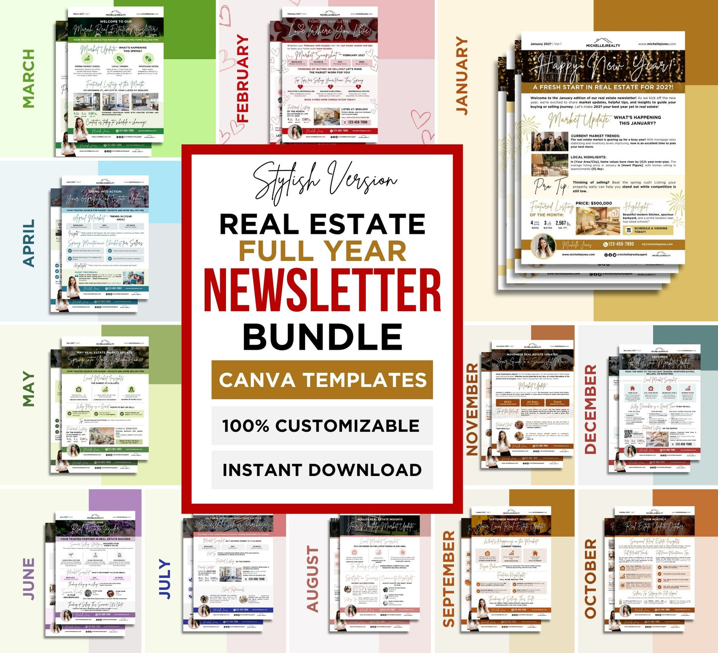 Real Estate Full Year Newsletter Bundle