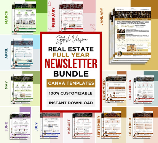 Real Estate Full Year Newsletter Bundle