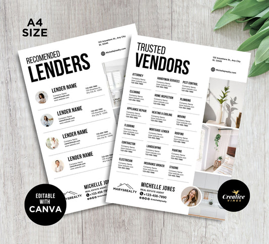 Recommended Lenders and Trusted Vendors