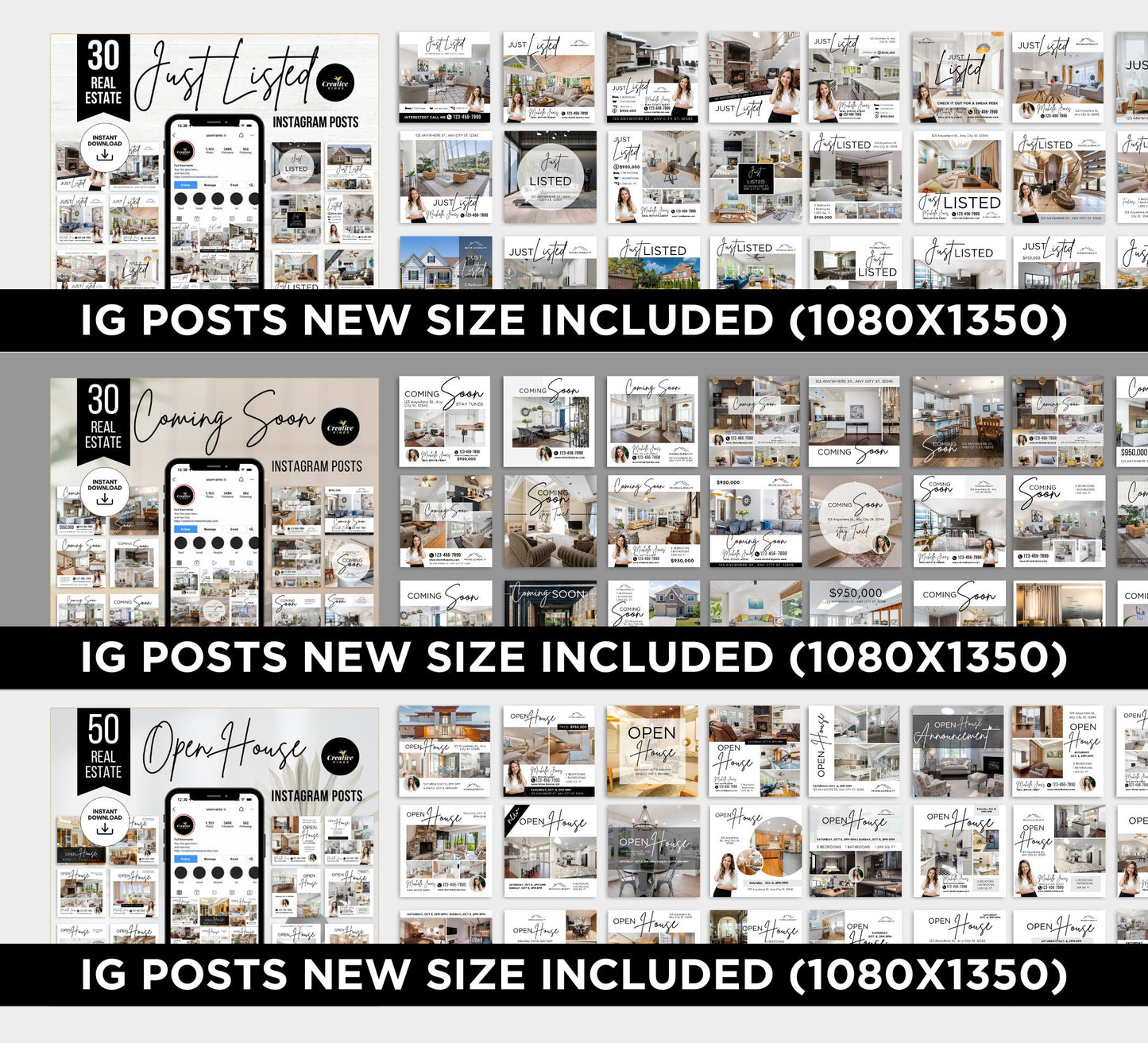 Real Estate Instagram Posts Canva Instagram Post Templates