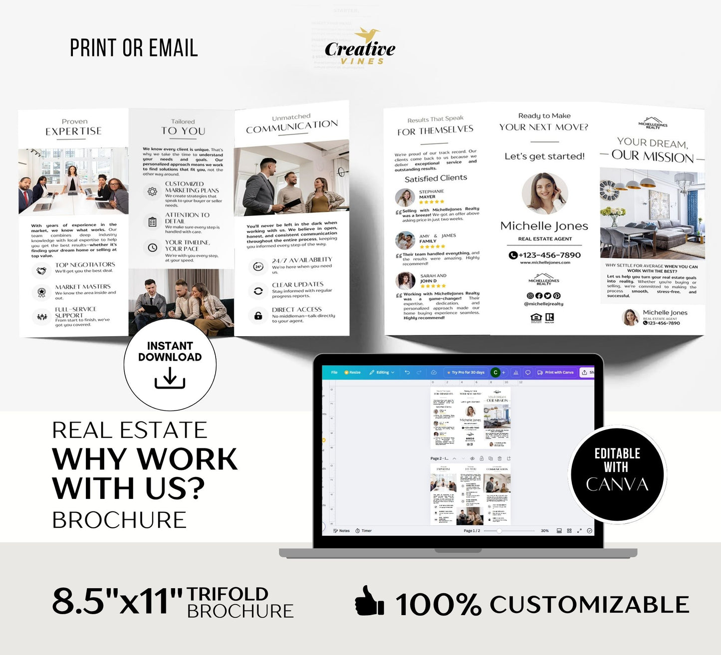 Real Estate Brochure Template Bundle