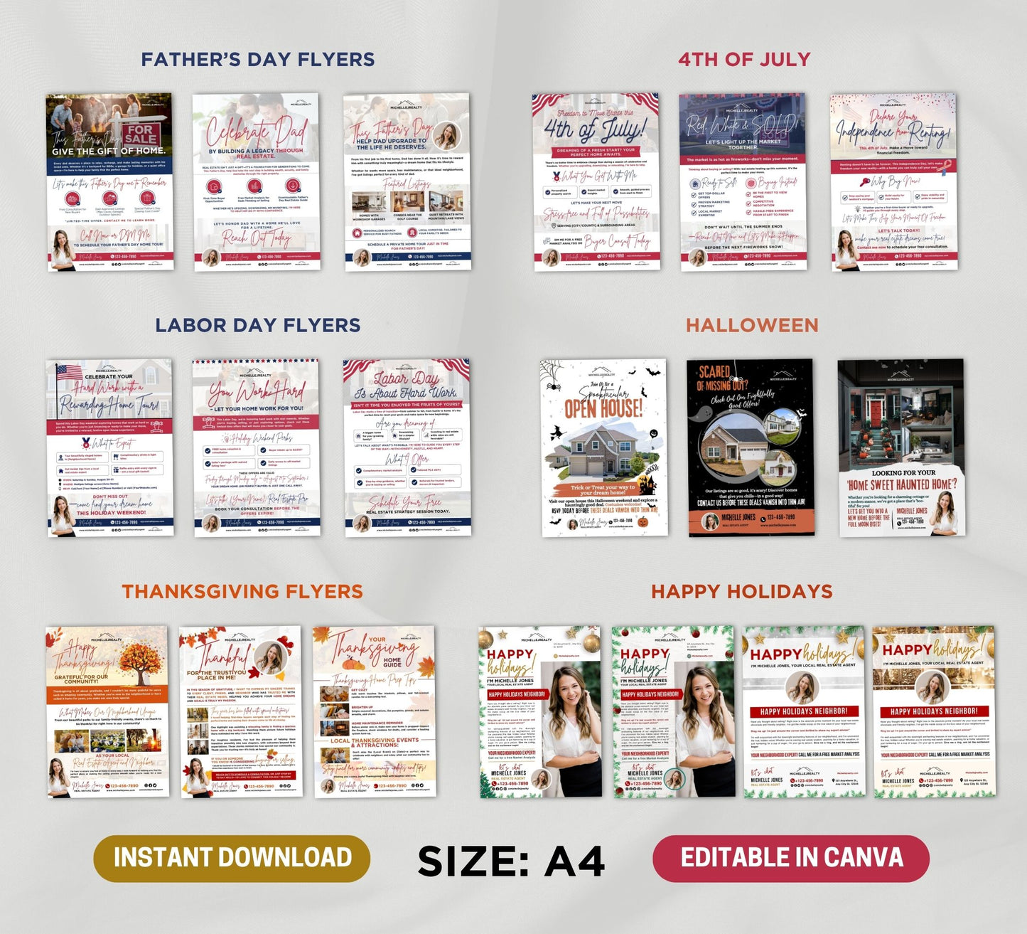 Real Estate Holiday Flyer Bundle
