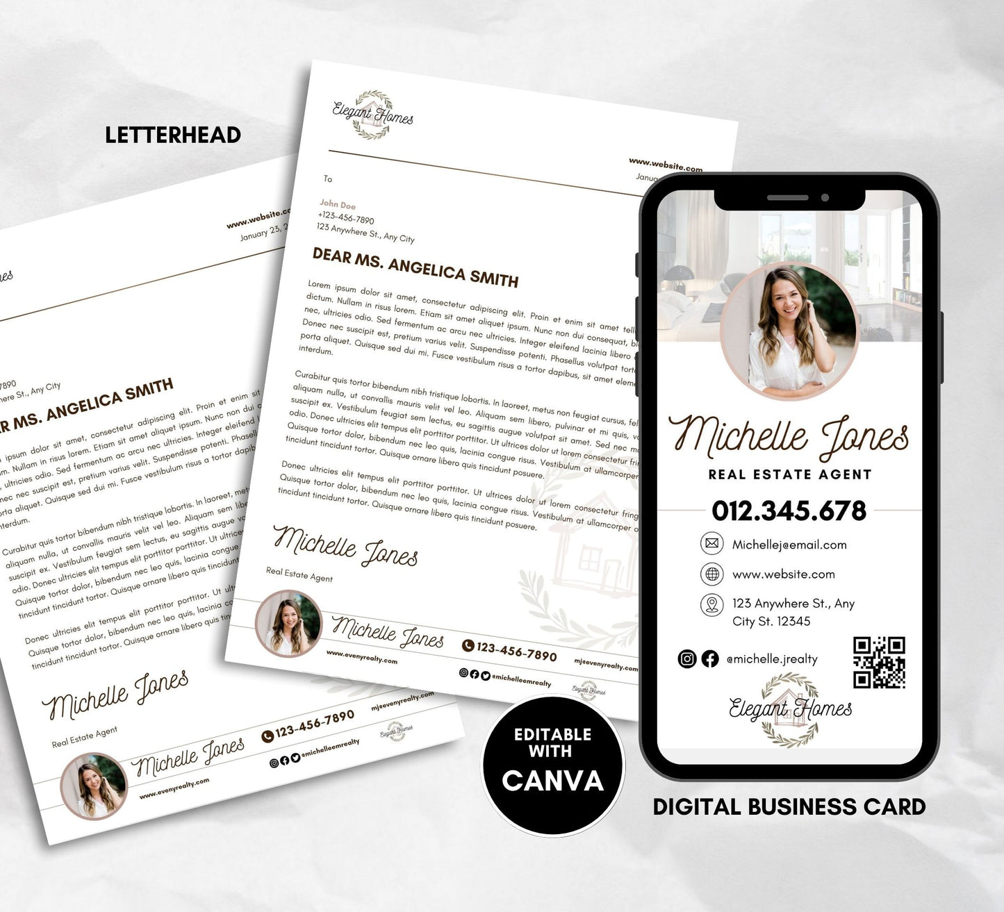 Luxury Real Estate Logo with Marketing Bundle