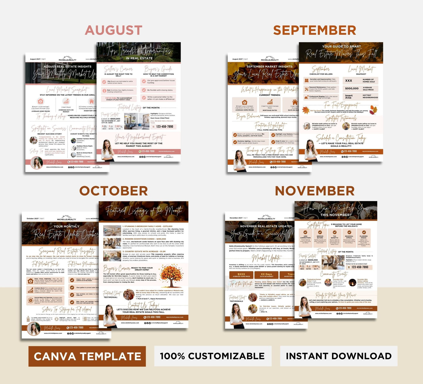 Real Estate Full Year Newsletter Bundle