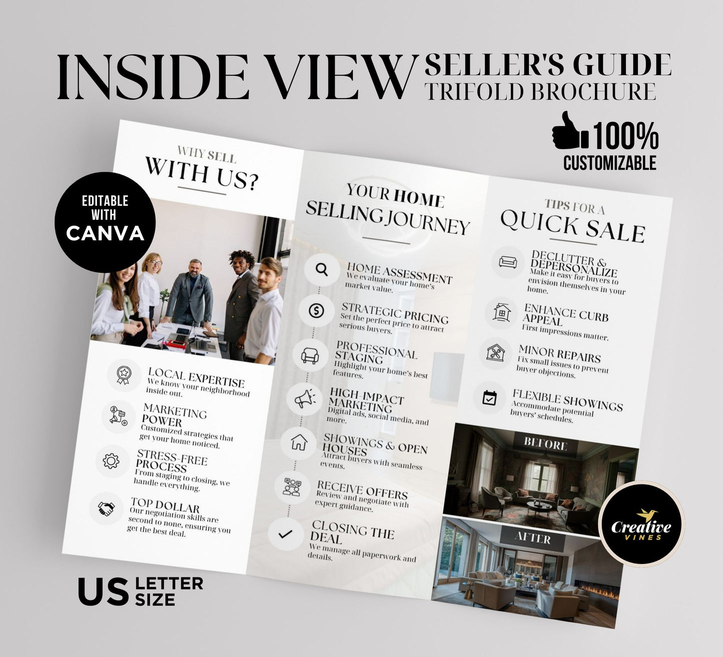 Luxury Sellers Guide Trifold Brochure