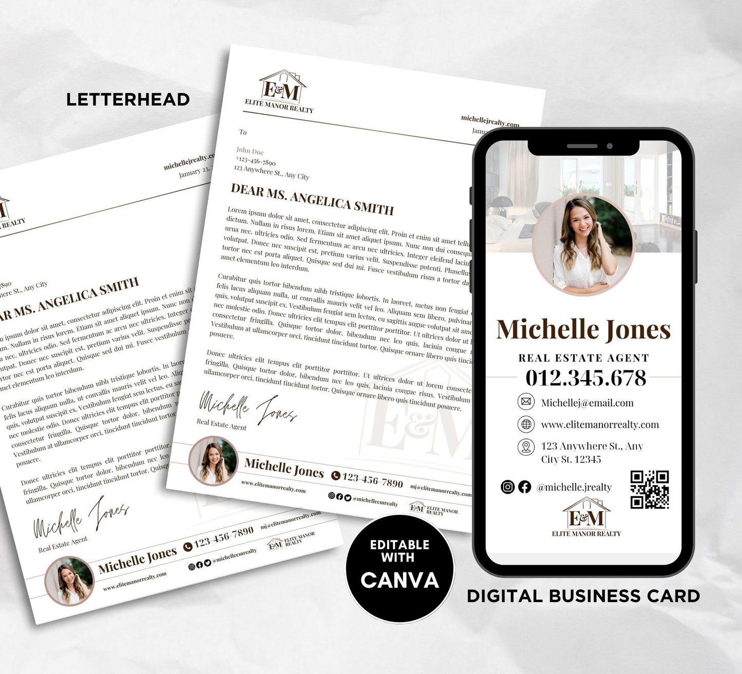 Luxury Real Estate Logo Realtor with Marketing Bundle