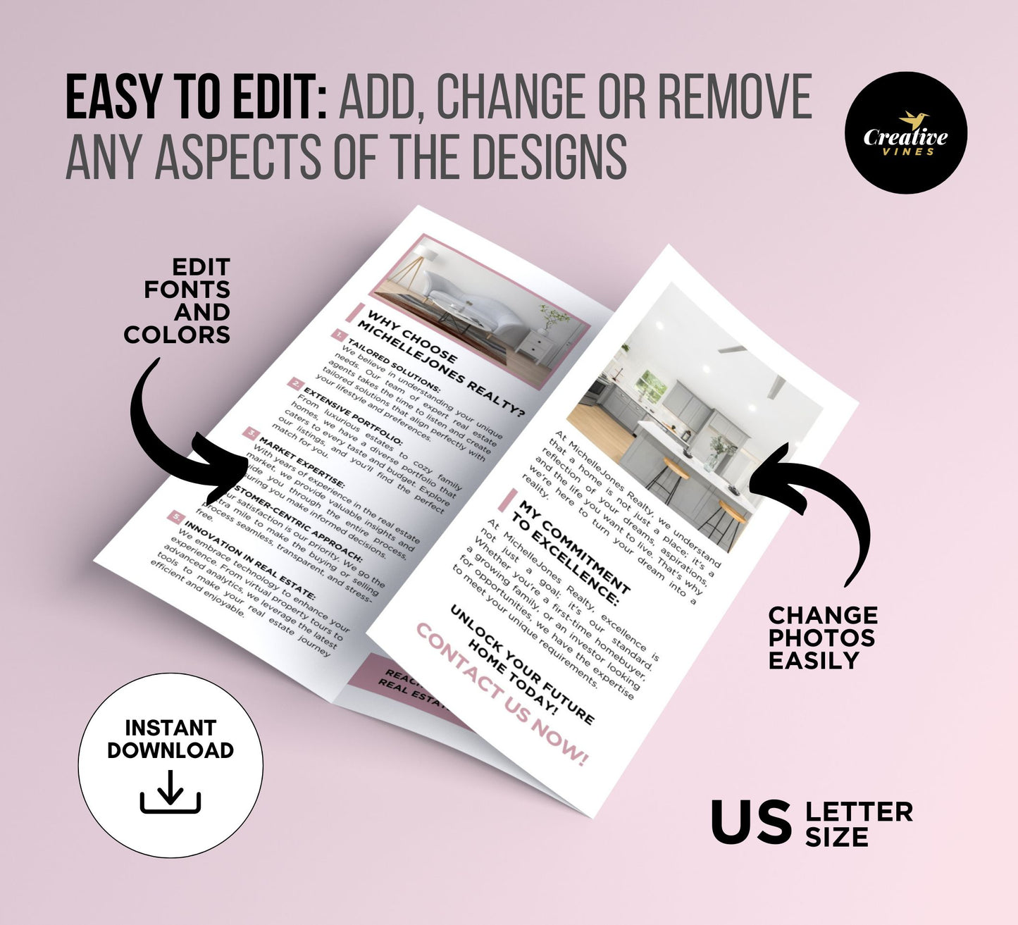 Real Estate Introduction Trifold Brochure