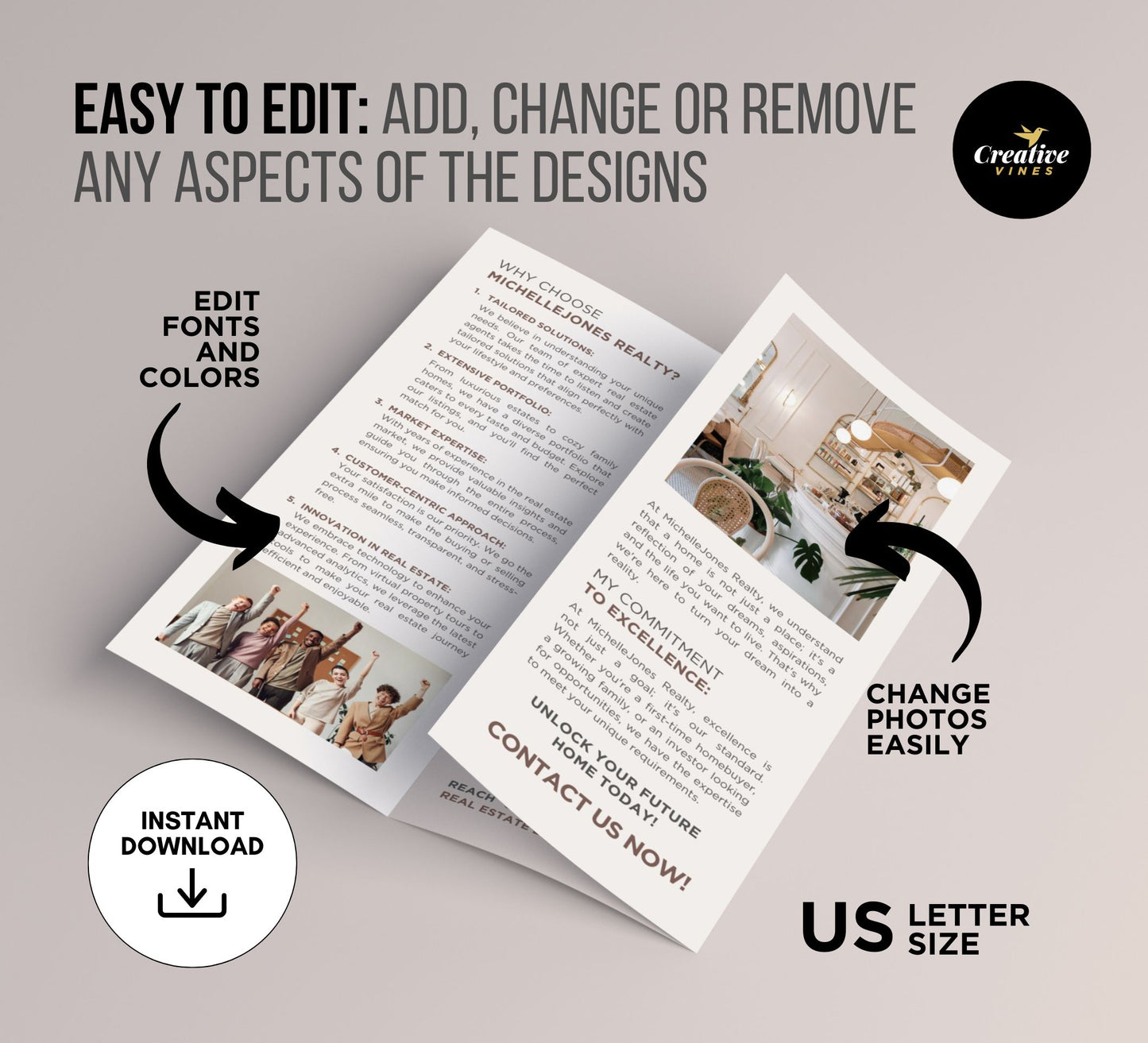 Real Estate Introduction Trifold Brochure