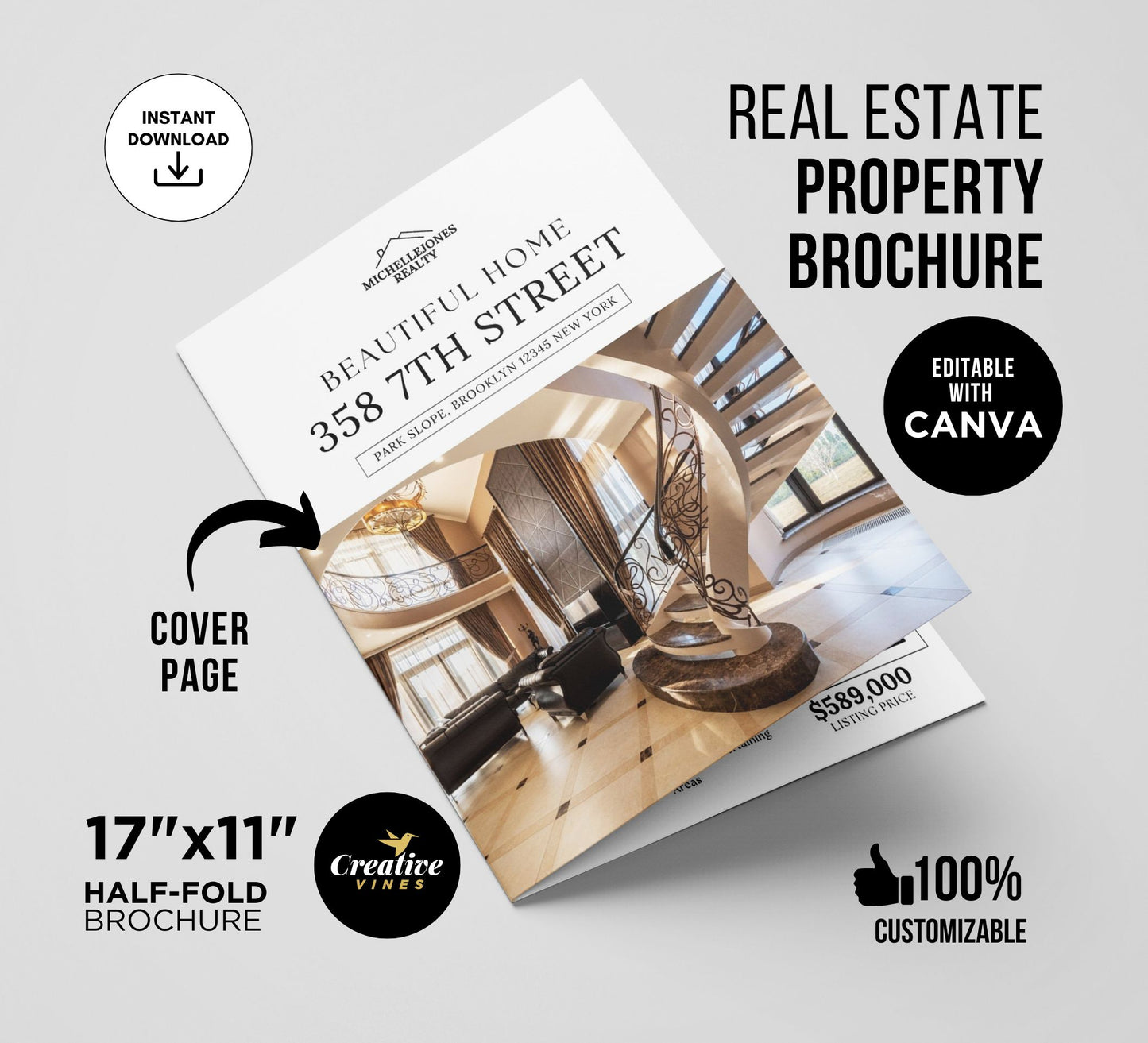 Modern Property Half-Fold Brochure