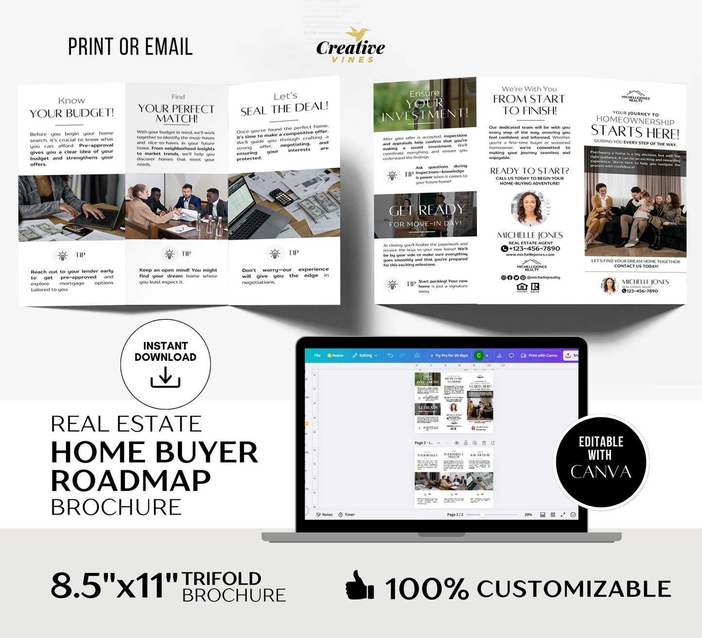 Real Estate Brochure Template Bundle