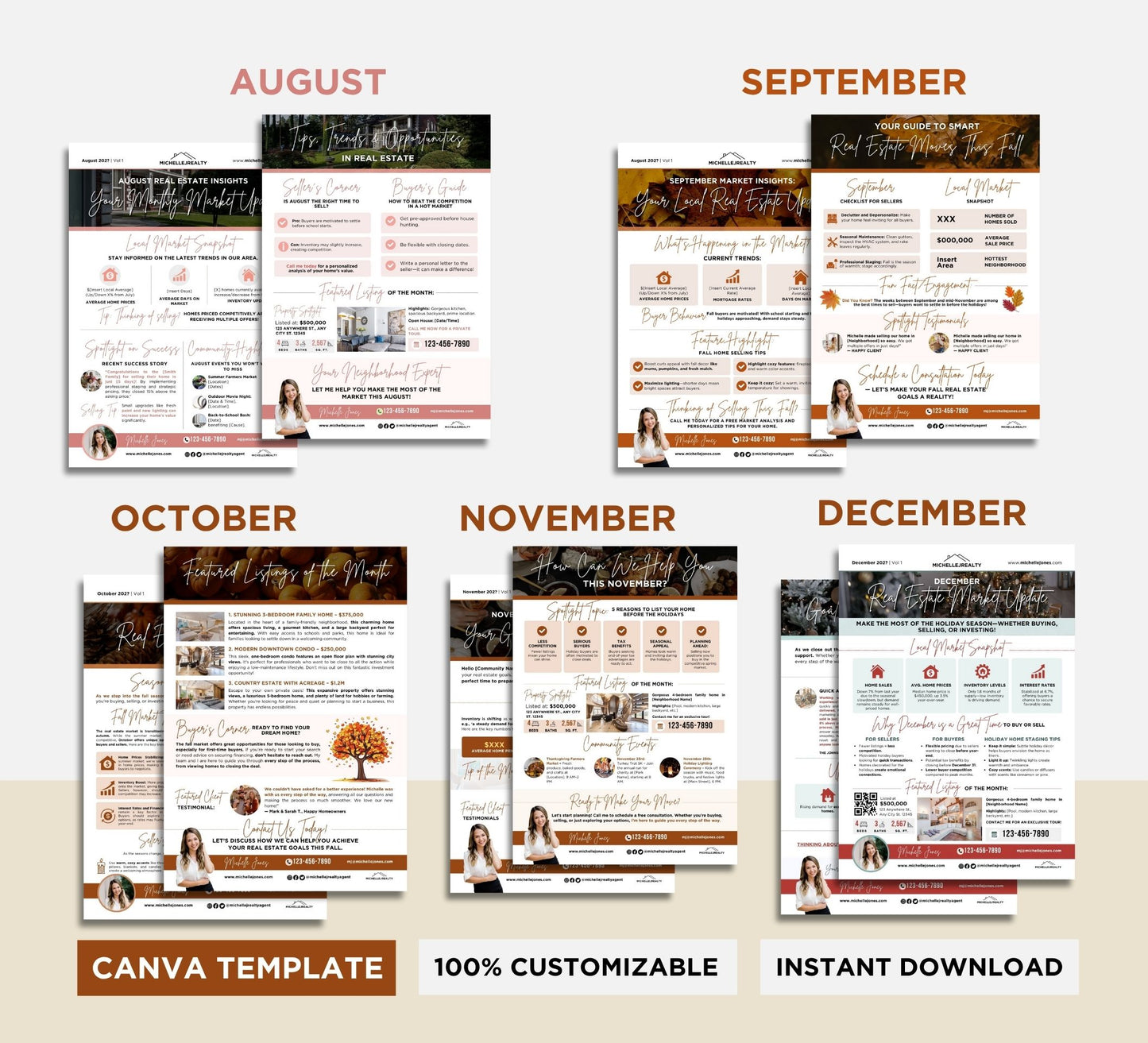 Real Estate Full Year Newsletter Bundle