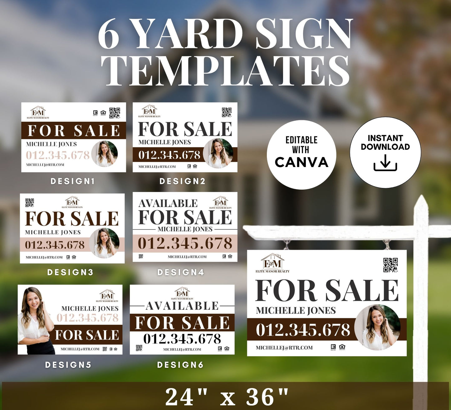 Luxury Real Estate Logo Realtor with Marketing Bundle