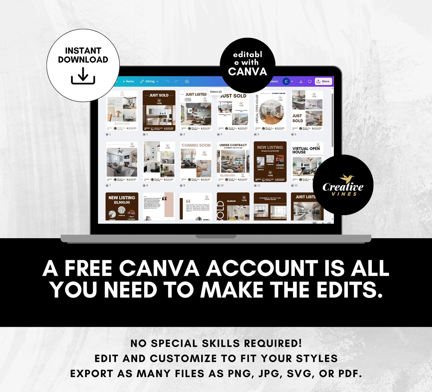 Real Estate Logo Branding Logo Marketing Bundle