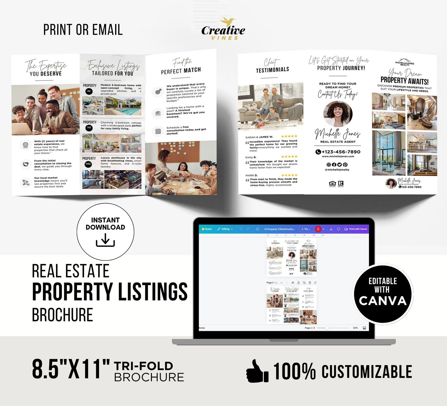 Real Estate Trifold Brochure Bundle