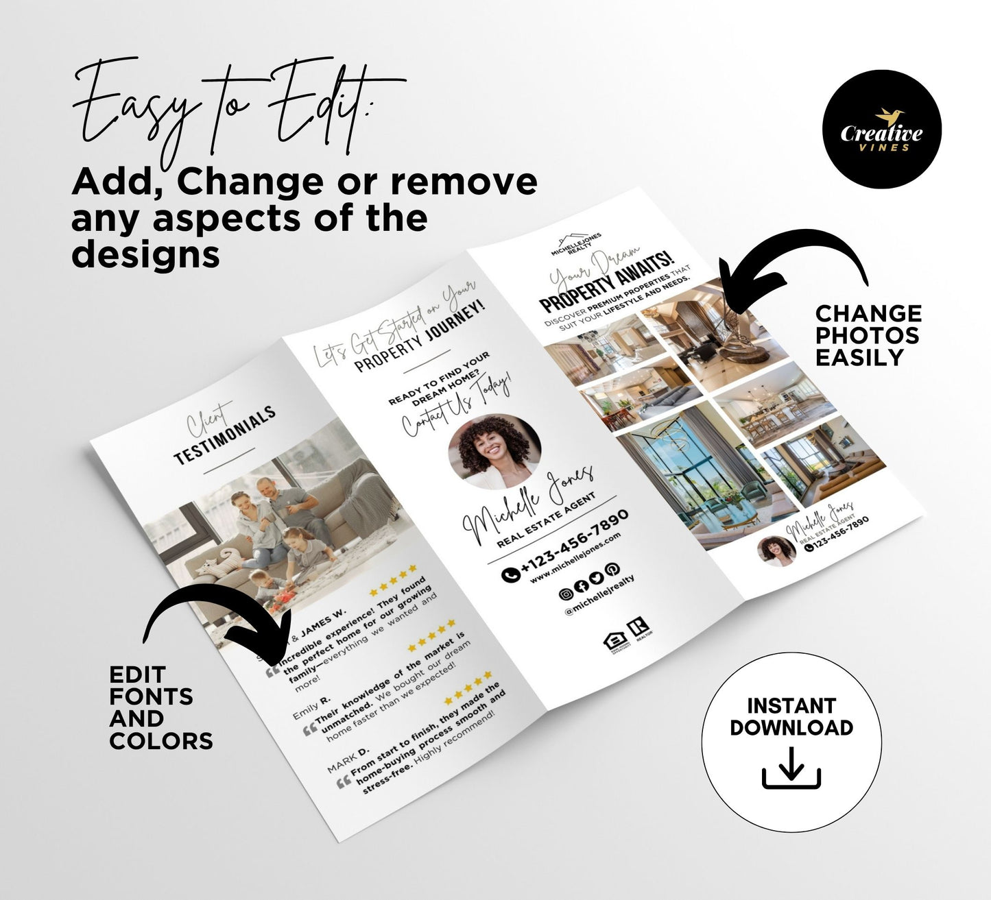Real Estate Trifold Brochure Bundle
