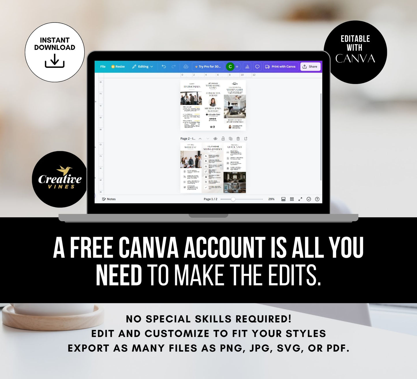 Real Estate Brochure Template Bundle